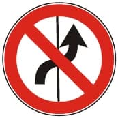 Señal R.10 Prohibición de cambiar de carril Señal R.10 Prohibición de cambiar de carril