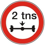 Señal R.11 Limitación de peso por eje Señal R.11 Limitación de peso por eje
