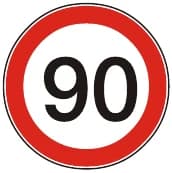 Señal R.15 Límite de velocidad máxima Señal R.15 Límite de velocidad máxima