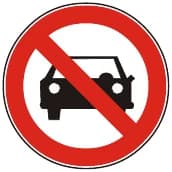 Prohibido circular automóviles Prohibido circular automóviles