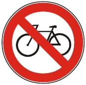 Prohibido circular bicicletas Prohibido circular bicicletas