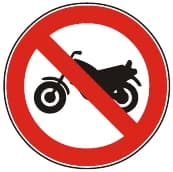 Prohibido circular motos Prohibido circular motos