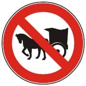 Prohibido circular carros de tracción animal Prohibido circular carros de tracción animal