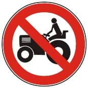 Prohibido circular tractores agrícolas Prohibido circular tractores agrícolas