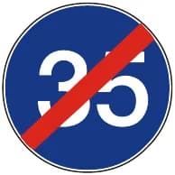 Señal R.32 Fin de la prescripción Señal R.32 Fin de la prescripción