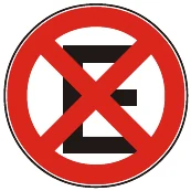 Señal R.9 No estacionar ni detenerse Señal R.9 No estacionar ni detenerse